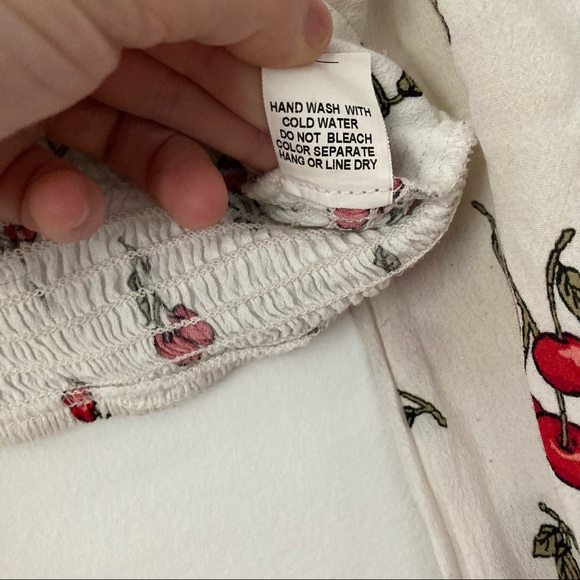 Cute cherry crop tie top - Picture 4 of 5